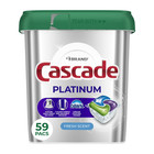 Cascade Platinum Dishwasher Pods  Dishwasher Detergent Soap Tabs  Fresh  59 Ct
