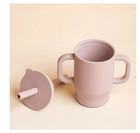 2pc Baby Feeding Cup Straw Water Bottle Sippy Cup Silicone Baby Learning