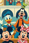 Disneyland Its A Small World Mickey Minnie Goofy Daisy Intl 2 Poster Matte 11x17
