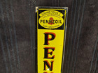 Porcelain Pennzoil Enamel Metal Sign Size 40  X 8  Inches