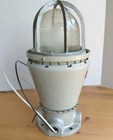 Appleton Industrial Steampunk Cage Light Fixture A51 Globe Crack Explosion Proof