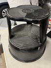 Vintage Kik Rolling Step Stool With Wheels Library Kitchen Household