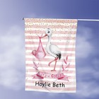 Personalized It s A Girl Flag  Birth Announcement Flag  Baby Announcement Flag