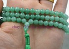 New 6mm Stone Buddhist Aventurine Jade 108 Prayer Beads Mala Bracelet Necklace