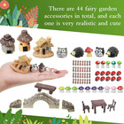 58 Pcs Mini Garden Accessories Set Fairy Village Miniature Fairy House Starter K