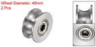 2pcs U Groove Track Wheel 1 89  304 Stainless Steel Sliding Gate Rollers
