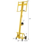 Yellow 10ft Drywall Panel Lifter Hoist Rolling Caster Diy Tool For Walls 150lbs