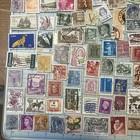 1 2 Oz Or 75  Used vtg  Worldwide Mix Off Paper Stamps Lot- Europe asia usa  100
