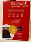 New Sunbeam Rich Micro Plush Heated Electric Blanket Full Size Beige Color