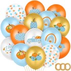  100 Pcs 12 Inches Little Pumpkin Balloons Fall Maple Leaf Pumpkin Balloons 