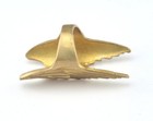 Wings Adjustable Ring 37x19mm Raw Brass  17mm 7us Inner Size  2608