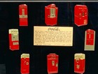 Coca-cola Vending Machine Pin Set  8  740 Of 2500 Framed   rare W original Box 