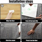 10p 24   24in Self-adhesive Carpet Tiles  Peel And Stick Floor Squares For Home