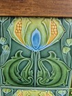12 Antique C 1904 Marsden Art Nouveau Tile  Exceptional  Wood  Ex Colorway  Rare