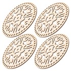 4 Pcs Handmade Crochet Basket Blank Knitting Shaper Crafts Wood Base