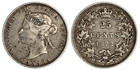 Canada  Victoria 1872-h Silver 25 Cents 5 74 Gr   23 49 Mm  Vf Km-5