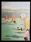 Vintage Tony Kew Canada Travel Lithograph Poster Lacrosse Pop Art Minimalist Mcm