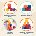     Baby Blocks     Stacking   Building Toys For Babies     10 Soft   Educational Bloc