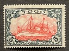 Travelstamps  Germany Togo Stamps 5 Mark Kaiser   s Yacht Mint Original Gum Nh Wmk