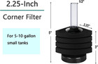 Xy-2893 Corner Bio Sponge Filter Breeding Shrimp Nano Fish Tank Aquarium