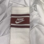 Nike Tube Socks Os White Maroon Red Stripe Logo 80s 90s Y2k Athletic Vintage New