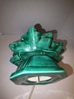 Vtg Ceramic Christmas Tree 11 5in Green Multicolor Plug-in Switch Molly Signed
