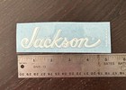 Jackson Usa Guitar Headstock Logo Raised Uv Dtf Sticker Decal White