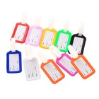 10pcs Pvc Luggage Tag Baggage Handbag Id Tag Suitcase Tag Name Holder For Travel