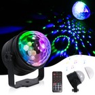 2-in-1 Disco Party Lights Strobe Led Dj Ball Sound Activated Rotating Night Lamp