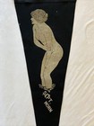 Vintage September Morn Felt Pennant Nude Naked Lady Paul Chabas 1910s
