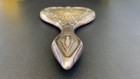Antique Monogramed Sterling Silver Art Nouveau Repousse Hand Held Mirror