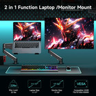 2 In 1 Laptop Desk Mount With Gas Spring Arm  Monitor Laptop Stand For 12-17 Inc