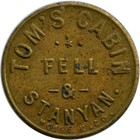 San Francisco  California Ca Tom s Cabin Saloon Roadhouse Drink Trade Token