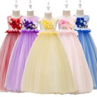 Girl s Bridesmaid Dress Long Wedding Pageant Dresses Tulle Party Gown Age 4-15y