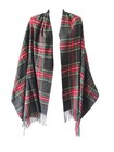 Oversized Tartan Plaid Cashmere Feel Shawl Wrap Winter Scarf For Women