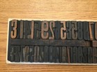 Letterpress Printing Wood Type 1st 62 Digits Of Pi  See Notes