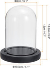 4 7 x3 1  Clear Cloche Glass Dome  Glass Bell Jar Display Case Tabletop