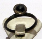 Beautiful Byzantine Or Post-medieval Bronze Ring With Stone On The Top   596