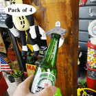 4 Pcs Bottle Opener Wall Mounted  Antique Metal Beer Bottle Top Openers Hardware