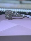 3ct Princess Cut Lab Created Diamond Halo Engagement Ring 14k White Gold Finish