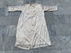 Antique Chinese Silk Robe Floral Kimono Hand Embroidery Silky Night Dress Robe
