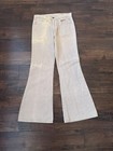 60s 70s Big E Levi   s Cream Tan Bell Bottom Flare Jeans Size 32x32