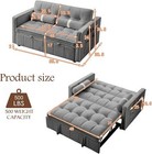 3 In 1 Convertible Sleeper Sofa Bed 55   Velvet Loveseat Pull Out Sofa Bed Couch