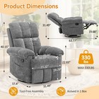 Korser Small Recliners Swivel Rocker Recliner Chair With Side Pockets