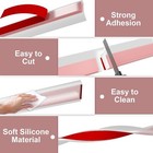 Shower Threshold Water Dam Guard - Self-adhesive Silicone 39inch  Transparent
