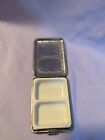 Vintage Sheffield Silver-tone Metal Pill Box Case With Dual Compartments