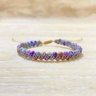 Handmade Sea Sediment Beads Braided Bracelet Healing Reiki Chakra Bracelet Women