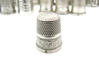Size-8 Simons Bros  Sterling Silver Etched Floral Motif Sewing Thimble Vintage