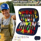 16pcs Kinds Of Fishing Lures Crankbaits Hooks Minnow Baits Bass Tackle Crank Set