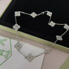 Van Cleef   Arpels Vintage Alhambra 10 Motifs 18k White Gold Necklace